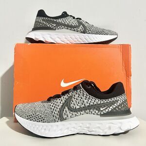 Nike React Infinity Run Flyknit 3 “Black Grey Fog” Men’s Size 11 Running Shoes